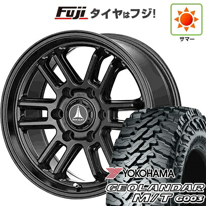 【新品】プラド/ハイラックス 夏タイヤ ホイール4本セット 35X12.5R17 ヨコハマ ジオランダー M/T G003 テクノピア マッドクリフ EVO 8J 17インチ(送料無料)