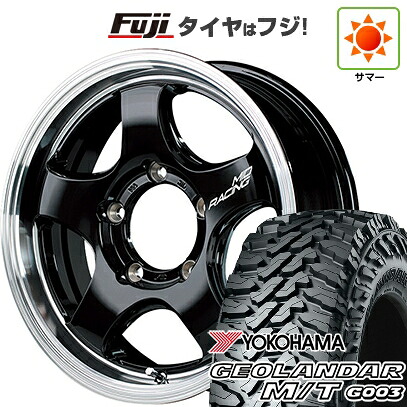 【新品】ジムニー 夏タイヤ ホイール4本セット 185/85R16 ヨコハマ ジオランダー M/T G003 MID WHEELS MID RACING R05HC 5.5J 16インチ(送料無料)
