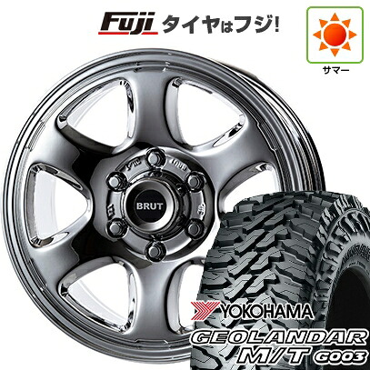 【新品】ランクル250 夏タイヤ ホイール4本セット 265/70R17 ヨコハマ ジオランダー M/T G003 トライスター BRUT BR-44 7.5J 17インチ(送料無料)｜フジコーポレーション 133,600円