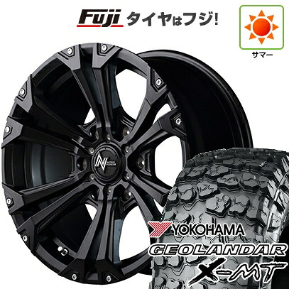 【新品】プラド/ハイラックス 夏タイヤ ホイール4本セット 35X12.5R17 ヨコハマ ジオランダー X-MT G005 MID WHEELS NITRO POWER ジャベリン 8J 17インチ(送料無料)