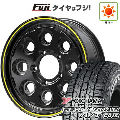 【新品】ジムニー 夏タイヤ ホイール4本セット 185/85R16 ヨコハマ ジオランダー A/T G015 WL/RBL 共豊 PPX ミルエイト 5.5J 16インチ(送料無料)