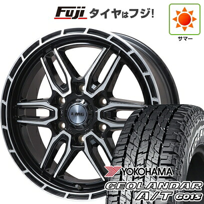 【新品】ハイエース200系 夏タイヤ ホイール4本セット 215/65R16 109/107S ヨコハマ ジオランダー A/T G015 WL/RBL レアマイスター LMG ベレッタ(グロスブラックポリッシュ) 6.5J 16インチ(送料無料)|フジコーポレーション