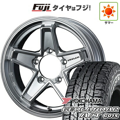 【新品】ジムニー 夏タイヤ ホイール4本セット 185/85R16 ヨコハマ ジオランダー A/T G015 WL/RBL WEDS ウェッズアドベンチャー キーラータクティクス ハイパーシルバー 5.5J 16インチ(送料無料)