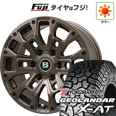 【新品】プラド/ハイラックス 夏タイヤ ホイール4本セット 265/70R17 115 T ヨコハマ ジオランダー X-AT G016 RBL ビッグウエイ B-LUGNAS BRD(マットブロンズ) 8J 17インチ(送料無料)