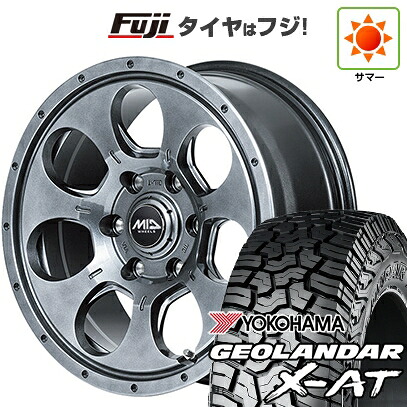 【新品】プラド/ハイラックス 夏タイヤ ホイール4本セット 265/70R17 121/118 Q ヨコハマ ジオランダー X-AT G016 RBL MID WHEELS マッドエージェント 7.5J 17インチ(送料無料)
