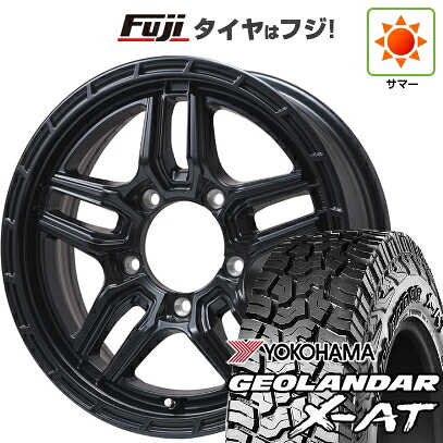 【新品】ジムニー 夏タイヤ ホイール4本セット 195R16C 104/102Q ヨコハマ ジオランダー X-AT G016 OWL レアマイスター LMG ベレッタ(マットブラック) 5.5J 16インチ(送料無料)