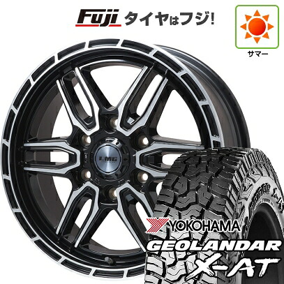 【新品】ハイエース200系 夏タイヤ ホイール4本セット 215/65R16 109/107Q ヨコハマ ジオランダー X-AT G016 OWL レアマイスター LMG ベレッタ(グロスブラックポリッシュ) 6.5J 16インチ(送料無料)