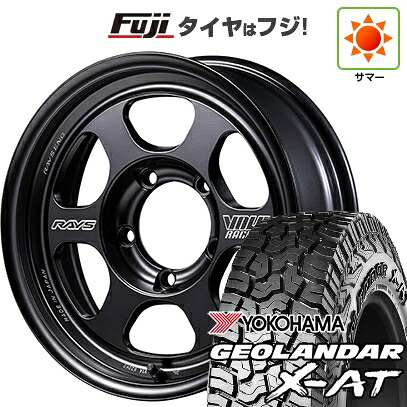 【新品】ジムニー 夏タイヤ ホイール4本セット 195R16C 104/102Q ヨコハマ ジオランダー X-AT G016 OWL RAYS レイズ ボルクレーシング TE37XT FOR J Black Shadow LTD. 5.5J 16インチ(送料無料)|フジコーポレーション