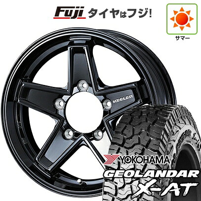 【新品】ジムニー 夏タイヤ ホイール4本セット 195R16C 104/102Q ヨコハマ ジオランダー X-AT G016 OWL WEDS ウェッズアドベンチャー キーラータクティクス グロスブラック 5.5J 16インチ(送料無料)