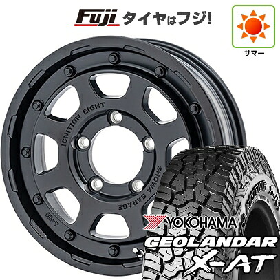 【新品】ジムニー 夏タイヤ ホイール4本セット 195R16C 104/102Q ヨコハマ ジオランダー X-AT G016 OWL ショウワガレージ イグニッション エイト 5.5J 16インチ(送料無料)