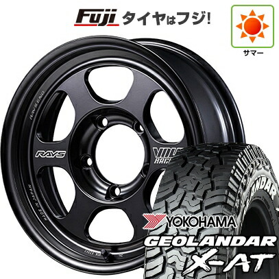 【新品】ジムニーシエラ/ジムニーノマド 夏タイヤ ホイール4本セット 225/70R16 ヨコハマ ジオランダー X-AT G016 WL RAYS レイズ ボルクレーシング TE37XT FOR J Black Shadow LTD. 6J 16インチ(送料無料)