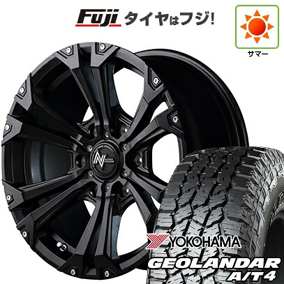 【新品】プラド/ハイラックス 夏タイヤ ホイール4本セット 275/70R17 ヨコハマ ジオランダー A/T4 G018 OWL/RBL MID WHEELS NITRO POWER ジャベリン 8J 17インチ(送料無料)|フジコーポレーション