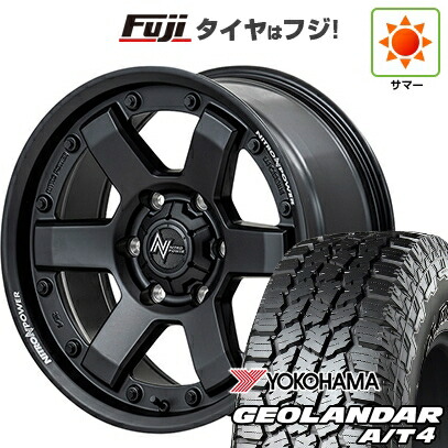 【新品】キャラバン 夏タイヤ ホイール4本セット 215/65R16 109/107S ヨコハマ ジオランダー A/T4 G018 WL/RBL MID WHEELS NITRO POWER M6 カービン 6.5J 16インチ(送料無料)