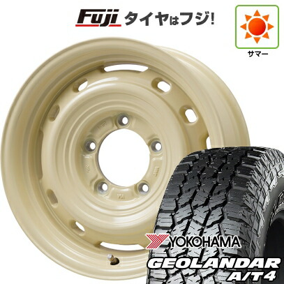 【新品】ジムニーシエラ/ジムニーノマド 夏タイヤ ホイール4本セット 215/70R16 ヨコハマ ジオランダー A/T4 G018 RBL レアマイスター LMG OFF-STYLE 2 (アイボリー) 6J 16インチ(送料無料)|フジコーポレーション