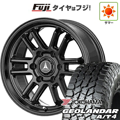 【新品】プラド/ハイラックス 夏タイヤ ホイール4本セット 265/65R17 ヨコハマ ジオランダー A/T4 G018 RBL テクノピア マッドクリフ EVO 8J 17インチ(送料無料)|フジコーポレーション