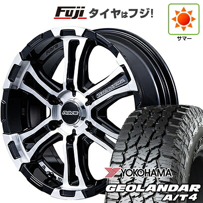 【新品】ハイエース200系 夏タイヤ ホイール4本セット 215/65R16 109/107S ヨコハマ ジオランダー A/T4 G018 WL/RBL RAYS レイズ デイトナ FDX-SG 6.5J 16インチ(送料無料)