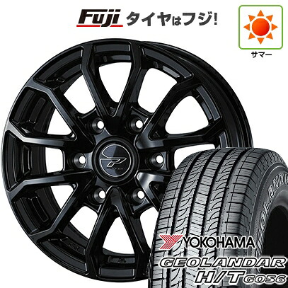 【新品】ハイエース200系 夏タイヤ ホイール4本セット 195/80R15 107/105L ヨコハマ ジオランダー H/T G056 WL/RBL WEDS ウェッズアドベンチャー プロディータ HC3 ブラック 6J 15インチ(送料無料)