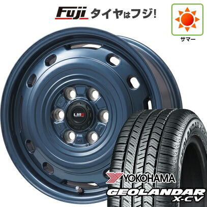 【新品】ランクル250 夏タイヤ ホイール4本セット 265/70R18 ヨコハマ ジオランダー X-CV G057 レアマイスター LMG OFF-STYLE 2 (ブルー) トヨタ車用 7.5J 18インチ(送料無料) 101,915円