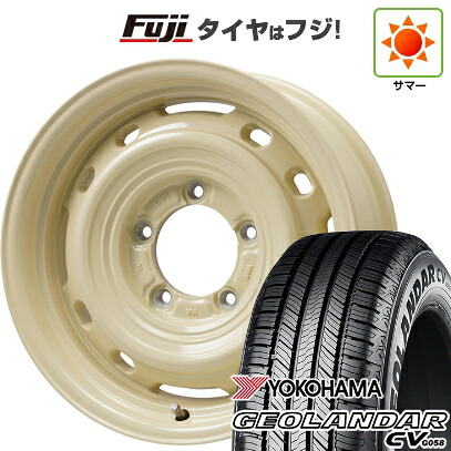 【新品】ジムニーシエラ/ジムニーノマド 夏タイヤ ホイール4本セット 225/70R16 ヨコハマ ジオランダー CV G058 レアマイスター LMG OFF-STYLE 2 (アイボリー) 6J 16インチ(送料無料)