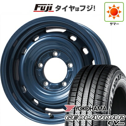 【新品】ジムニーシエラ/ジムニーノマド 夏タイヤ ホイール4本セット 225/70R16 ヨコハマ ジオランダー CV G058 レアマイスター LMG OFF-STYLE 2 (ブルー) 6J 16インチ(送料無料)｜フジコーポレーション 67,870円