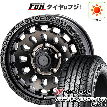 【新品】ジムニーシエラ/ジムニーノマド 夏タイヤ ホイール4本セット 225/70R16 ヨコハマ ジオランダー CV G058 フォーバイフォーエンジニア エアージー ヴァルカン ゴーストエディション 6J 16インチ(送料無料)