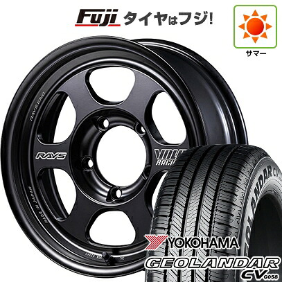 【新品】ジムニーシエラ/ジムニーノマド 夏タイヤ ホイール4本セット 215/70R16 ヨコハマ ジオランダー CV G058 RAYS レイズ ボルクレーシング TE37XT FOR J Black Shadow LTD. 6J 16インチ(送料無料)