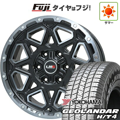【新品】プラド/ハイラックス 夏タイヤ ホイール4本セット 265/70R17 ヨコハマ ジオランダー H/T4 G062 レアマイスター LMG モンタグナ(ブラックポリッシュ/ブラッククリア) 7.5J 17インチ(送料無料)｜フジコーポレーション