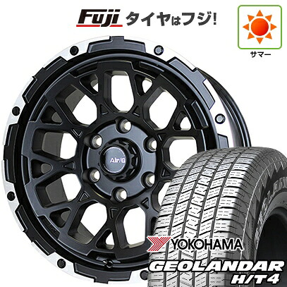【新品】プラド/ハイラックス 夏タイヤ ホイール4本セット 265/70R17 ヨコハマ ジオランダー H/T4 G062 フォーバイフォーエンジニア エアージー ロックス 8J 17インチ(送料無料)｜フジコーポレーション
