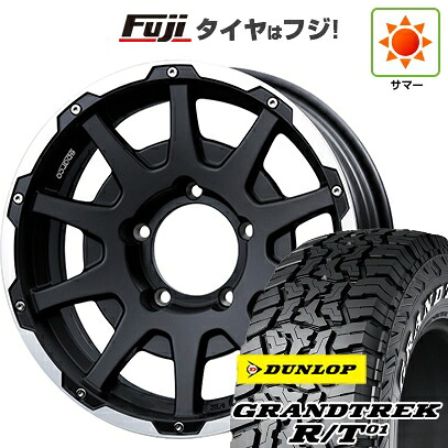 【新品】ジムニー 夏タイヤ ホイール4本セット 215/85R16 ダンロップ グラントレック R/T01 RWL/RBL OZ SPARCO ダカール 5.5J 16インチ(送料無料)