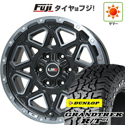 【新品】プラド/ハイラックス 夏タイヤ ホイール4本セット 285/70R17 ダンロップ グラントレック R/T01 RWL/RBL レアマイスター LMG モンタグナ(ブラックポリッシュ/ブラッククリア) 7.5J 17インチ(送料無料) 104,500円