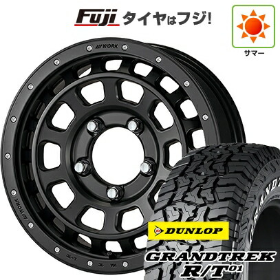 【新品】ジムニー 夏タイヤ ホイール4本セット 215/85R16 ダンロップ グラントレック R/T01 RWL/RBL WORK ワーク クラッグ ティーグラビック SHADOW EDITION 限定 5.5J 16インチ(送料無料)｜フジコーポレーション