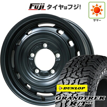 【新品】ジムニー 夏タイヤ ホイール4本セット 215/85R16 ダンロップ グラントレック R/T01 RWL/RBL レアマイスター LMG OFF-STYLE 2 (マットブラック) 5.5J 16インチ(送料無料)