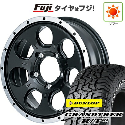 【新品】ジムニー 夏タイヤ ホイール4本セット 215/85R16 ダンロップ グラントレック R/T01 RWL/RBL MID WHEELS WO-7 5.5J 16インチ(送料無料)