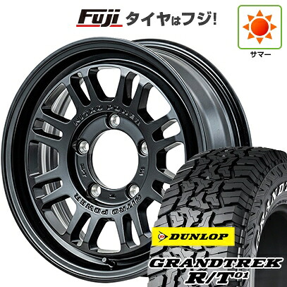 【新品】ジムニーシエラ/ジムニーノマド 夏タイヤ ホイール4本セット 225/70R16 ダンロップ グラントレック R/T01 RWL/RBL MID WHEELS NITRO POWER M16 アサルト 6J 16インチ(送料無料)｜フジコーポレーション