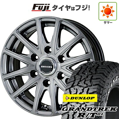 【新品】プラド/ハイラックス 夏タイヤ ホイール4本セット 285/70R17 ダンロップ グラントレック R/T01 RWL/RBL ホットスタッフ バイソン BN-01 7.5J 17インチ(送料無料)