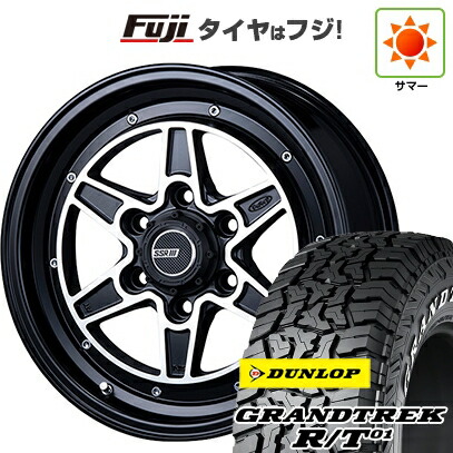 【新品】ハイエース200系 夏タイヤ ホイール4本セット 215/65R16 109/107Q ダンロップ グラントレック R/T01 RWL/RBL SSR ディバイド MK6 フラットブラックポリッシュ 6.5J 16インチ(送料無料)