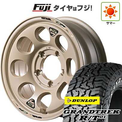 【新品】ジムニーシエラ/ジムニーノマド 夏タイヤ ホイール4本セット 215/70R16 ダンロップ グラントレック R/T01 RWL/RBL MID WHEELS MID×DOD ウシャリン 6J 16インチ(送料無料)