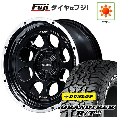 【新品】ランクル250/ランクル300 夏タイヤ ホイール4本セット 265/65R18 ダンロップ グラントレック R/T01 RWL/RBL RAYS レイズ A LAP-08X 9J 18インチ(送料無料)