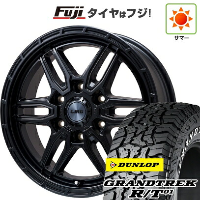 【新品】ハイエース200系 夏タイヤ ホイール4本セット 215/65R16 109/107Q ダンロップ グラントレック R/T01 RWL/RBL レアマイスター LMG ベレッタ(マットブラック) 6.5J 16インチ(送料無料)