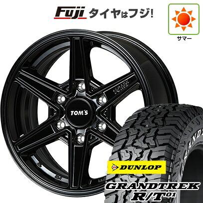【新品】ハイエース200系 夏タイヤ ホイール4本セット 215/65R16 109/107Q ダンロップ グラントレック R/T01 RWL/RBL TOMS トムス(トヨタ車専用) TWC01 6.5J 16インチ(送料無料)