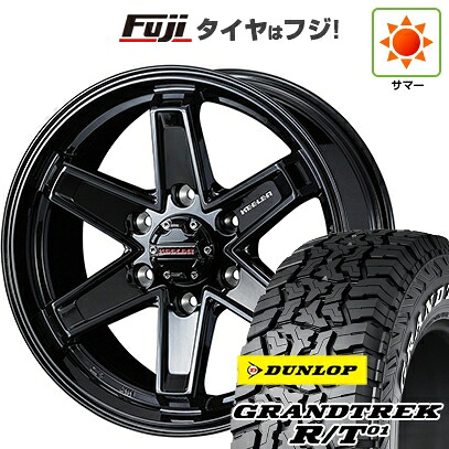 【新品】ランクル250/ランクル300 夏タイヤ ホイール4本セット 265/65R18 ダンロップ グラントレック R/T01 RWL/RBL WEDS ウェッズアドベンチャー キーラータクティクス グロスブラック トヨタ車用 7.5J 18インチ(送料無料)