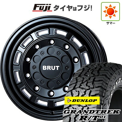 【新品】ハイエース200系 夏タイヤ ホイール4本セット 215/65R16 109/107Q ダンロップ グラントレック R/T01 RWL/RBL トライスター BRUT BR-70 6.5J 16インチ(送料無料)｜フジコーポレーション