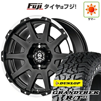 【新品】プラド/ハイラックス 夏タイヤ ホイール4本セット 265/65R17 ダンロップ グラントレック R/T01 RWL/RBL OZ SPARCO ダカール 7.5J 17インチ(送料無料)