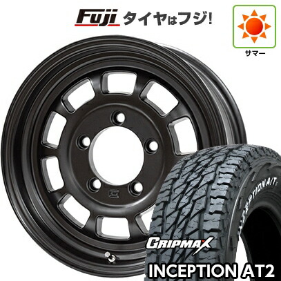 【新品】ジムニー 夏タイヤ ホイール4本セット 175/80R16 グリップマックス インセプション A/TII RWL(限定) ハイブリッジファースト ハイピーク J01 5.5J 16インチ(送料無料)