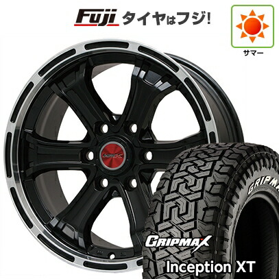 【新品】プラド/ハイラックス 夏タイヤ ホイール4本セット 275/70R17 グリップマックス インセプション X/T RWL(限定2023年製) ビッグウエイ B-MUD K(グロスブラックリムポリッシュ)トヨタ 7.5J 17インチ(送料無料)