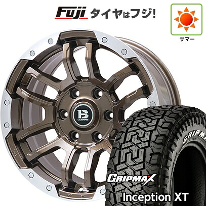 【新品】プラド/ハイラックス 夏タイヤ ホイール4本セット 275/70R17 グリップマックス インセプション X/T RWL(限定2023年製) ビッグウエイ B-LUGNAS FRD(ブロンズ/リムポリッシュ) 8J 17インチ(送料無料)