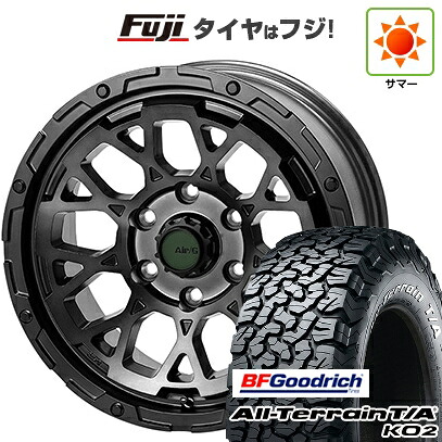 【新品】プラド/ハイラックス 夏タイヤ ホイール4本セット 35X12.5R17 BFグッドリッチ オールテレーンT/A KO2 RWL/RBL フォーバイフォーエンジニア エアージー ロックス ゴーストエディション 8J 17インチ(送料無料)｜フジコーポレーション