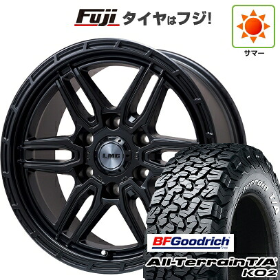 【新品】プラド/ハイラックス 夏タイヤ ホイール4本セット 35X12.5R17 BFグッドリッチ オールテレーンT/A KO2 RWL/RBL レアマイスター LMG ベレッタ(マットブラック) 8J 17インチ(送料無料)