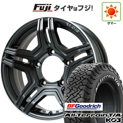 【新品】ジムニーシエラ/ジムニーノマド 夏タイヤ ホイール4本セット 215/75R15 BFグッドリッチ オールテレーンT/A KO3 RWL プレミックス グラバス-Jr(マットブラック/リムポリッシュ) 5.5J 15インチ(送料無料)