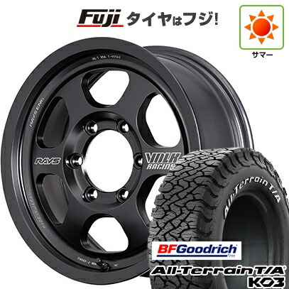 【新品】プラド/ハイラックス 夏タイヤ ホイール4本セット 275/70R17 BFグッドリッチ オールテレーンT/A KO3 RWL RAYS レイズ ボルクレーシング TE37XT Black Shadow LTD. 8J 17インチ(送料無料)